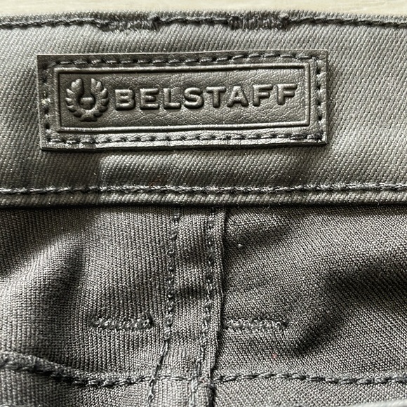 Belstaff Black Moto Style Waxed Cotton Jeans - Picture 10 of 12